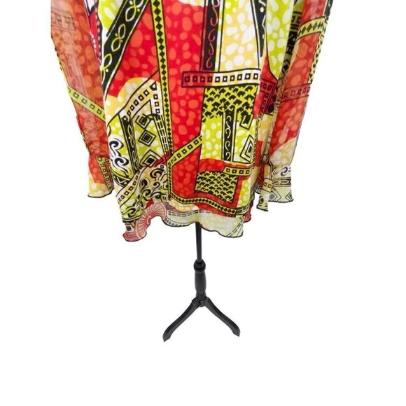 Multiples vibrant colourful three-quarter sleeve top with jewel detail around th - Picture 3 of 12